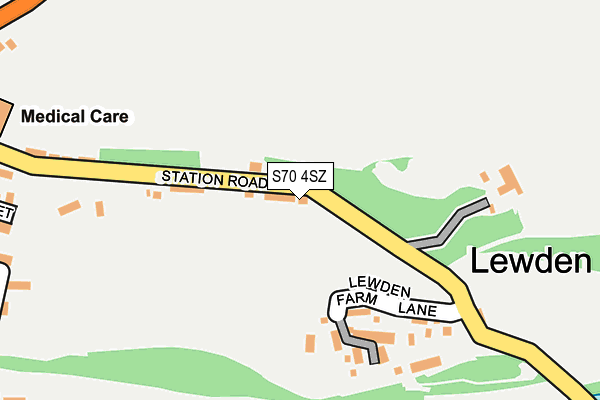 S70 4SZ map - OS OpenMap – Local (Ordnance Survey)