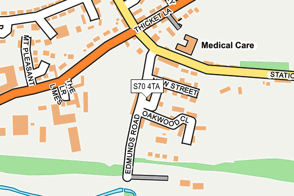 S70 4TA map - OS OpenMap – Local (Ordnance Survey)