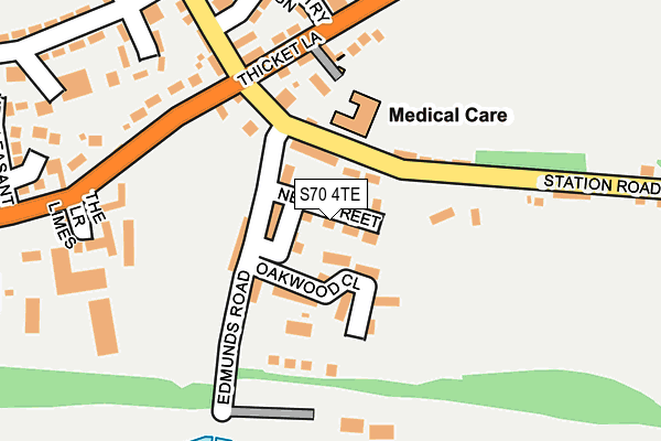 S70 4TE map - OS OpenMap – Local (Ordnance Survey)