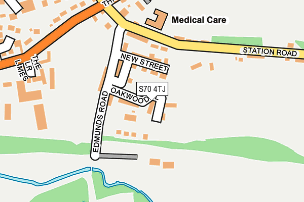 S70 4TJ map - OS OpenMap – Local (Ordnance Survey)