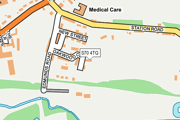 S70 4TQ map - OS OpenMap – Local (Ordnance Survey)