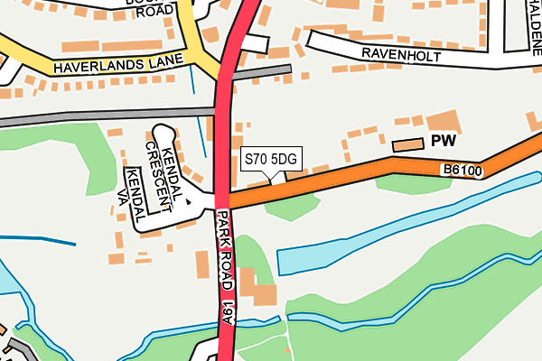 S70 5DG map - OS OpenMap – Local (Ordnance Survey)