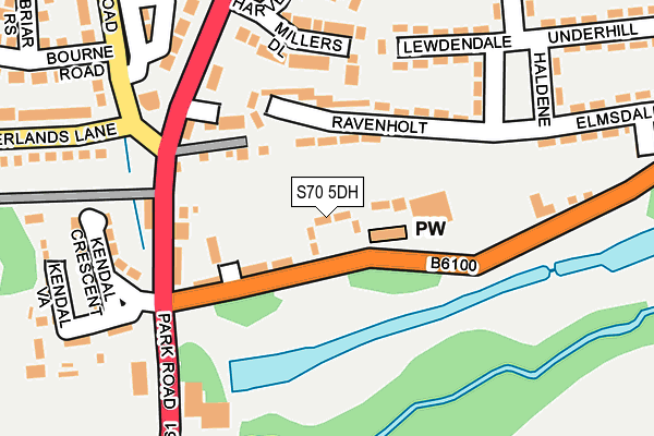 S70 5DH map - OS OpenMap – Local (Ordnance Survey)