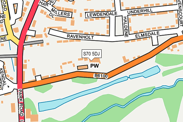 S70 5DJ map - OS OpenMap – Local (Ordnance Survey)