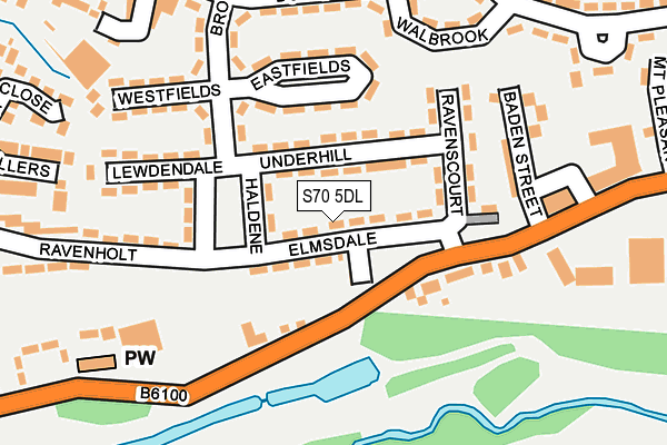 S70 5DL map - OS OpenMap – Local (Ordnance Survey)