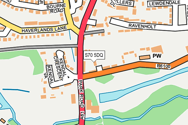 S70 5DQ map - OS OpenMap – Local (Ordnance Survey)