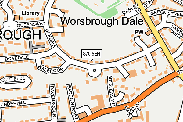 S70 5EH map - OS OpenMap – Local (Ordnance Survey)