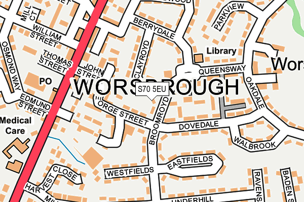 S70 5EU map - OS OpenMap – Local (Ordnance Survey)