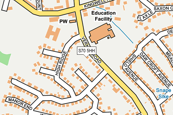 S70 5HH map - OS OpenMap – Local (Ordnance Survey)