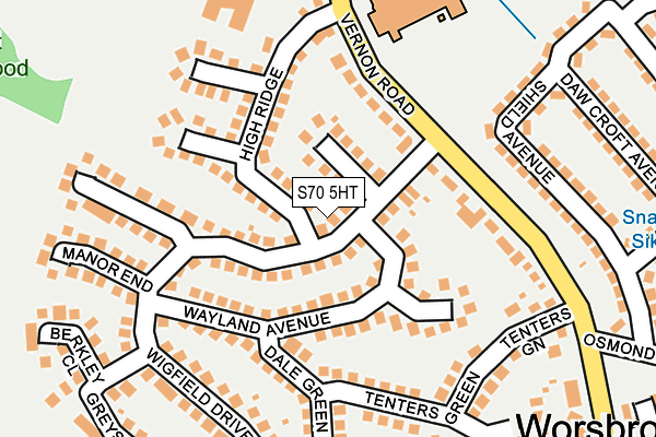 S70 5HT map - OS OpenMap – Local (Ordnance Survey)