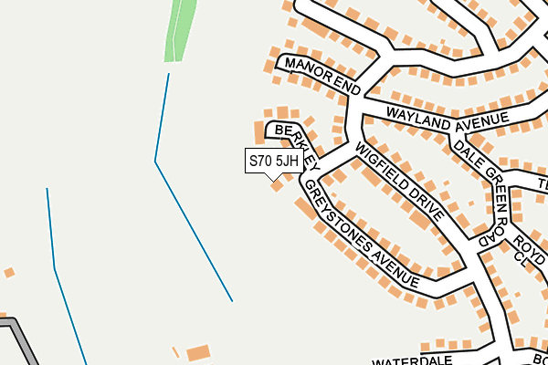S70 5JH map - OS OpenMap – Local (Ordnance Survey)