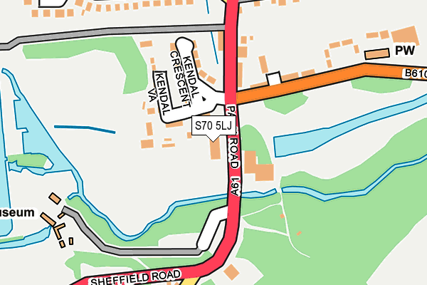 S70 5LJ map - OS OpenMap – Local (Ordnance Survey)