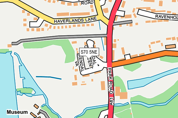 S70 5NE map - OS OpenMap – Local (Ordnance Survey)