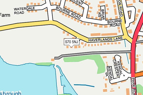 S70 5NJ map - OS OpenMap – Local (Ordnance Survey)