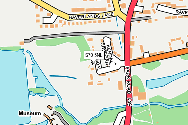 S70 5NL map - OS OpenMap – Local (Ordnance Survey)