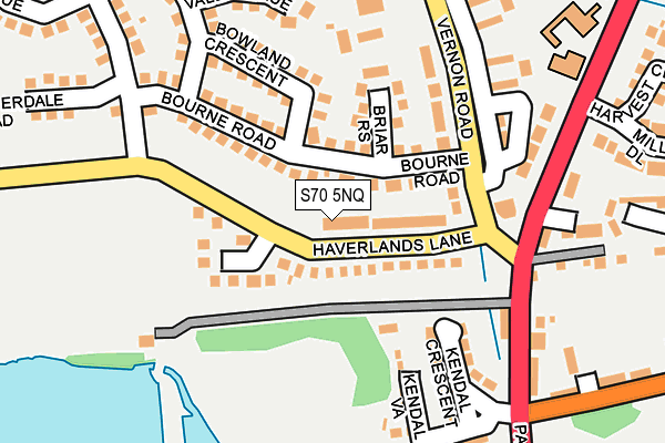 S70 5NQ map - OS OpenMap – Local (Ordnance Survey)