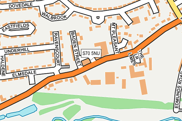 S70 5NU map - OS OpenMap – Local (Ordnance Survey)
