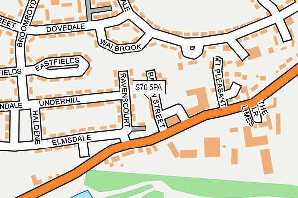 S70 5PA map - OS OpenMap – Local (Ordnance Survey)