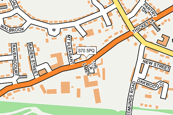S70 5PQ map - OS OpenMap – Local (Ordnance Survey)