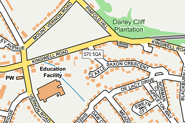 S70 5QA map - OS OpenMap – Local (Ordnance Survey)