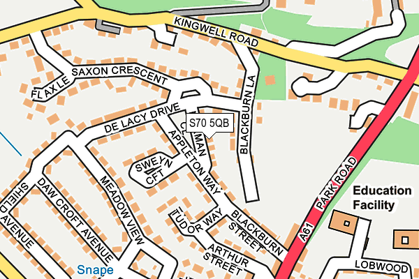 S70 5QB map - OS OpenMap – Local (Ordnance Survey)