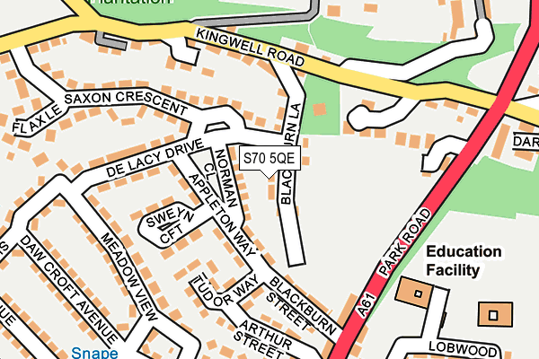 S70 5QE map - OS OpenMap – Local (Ordnance Survey)