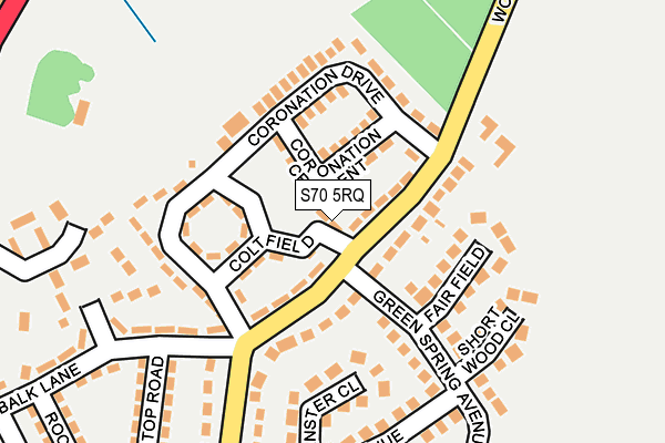 S70 5RQ map - OS OpenMap – Local (Ordnance Survey)