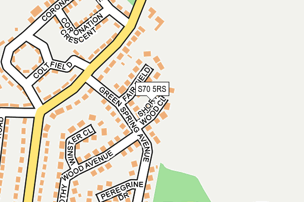 S70 5RS map - OS OpenMap – Local (Ordnance Survey)