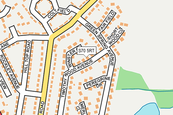 S70 5RT map - OS OpenMap – Local (Ordnance Survey)