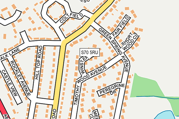 S70 5RU map - OS OpenMap – Local (Ordnance Survey)