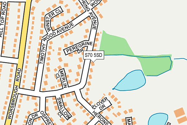 S70 5SD map - OS OpenMap – Local (Ordnance Survey)