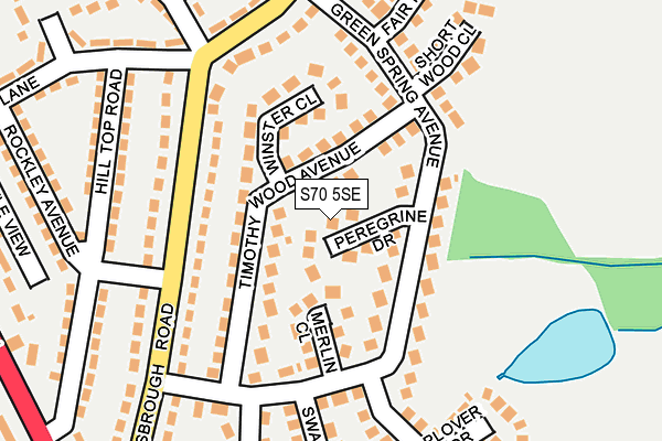 S70 5SE map - OS OpenMap – Local (Ordnance Survey)