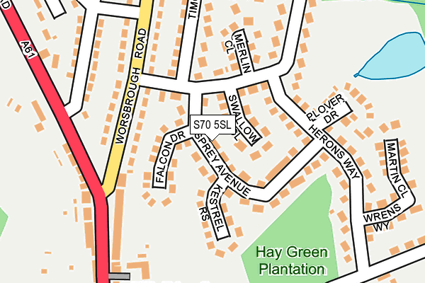 S70 5SL map - OS OpenMap – Local (Ordnance Survey)