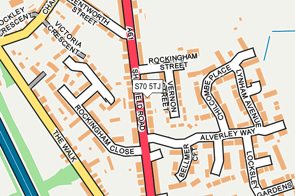 S70 5TJ map - OS OpenMap – Local (Ordnance Survey)
