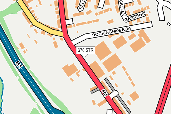 S70 5TR map - OS OpenMap – Local (Ordnance Survey)