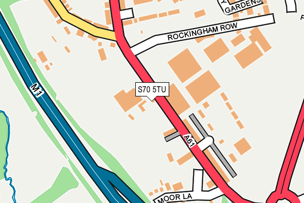 S70 5TU map - OS OpenMap – Local (Ordnance Survey)