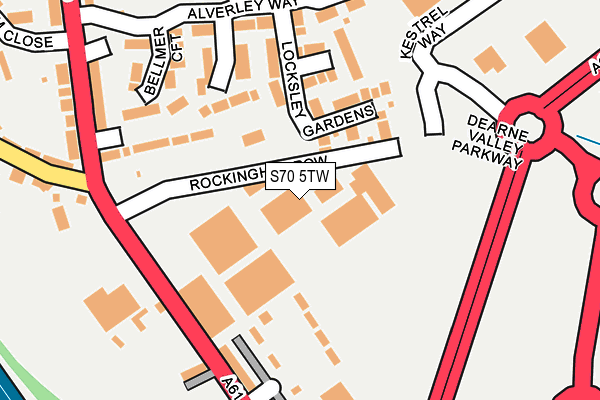 S70 5TW map - OS OpenMap – Local (Ordnance Survey)
