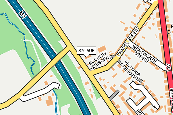 S70 5UE map - OS OpenMap – Local (Ordnance Survey)
