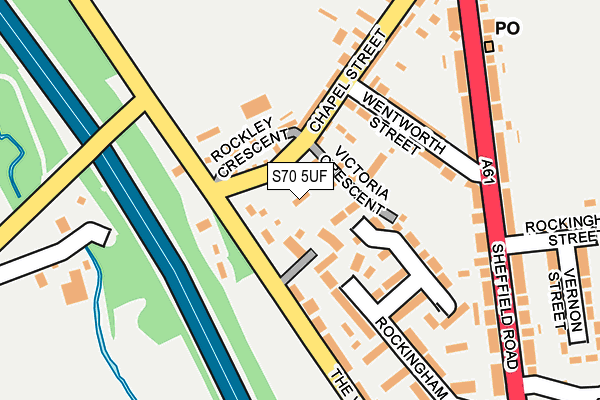 S70 5UF map - OS OpenMap – Local (Ordnance Survey)