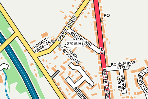 S70 5UH map - OS OpenMap – Local (Ordnance Survey)