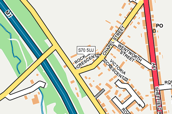 S70 5UJ map - OS OpenMap – Local (Ordnance Survey)