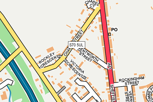 S70 5UL map - OS OpenMap – Local (Ordnance Survey)