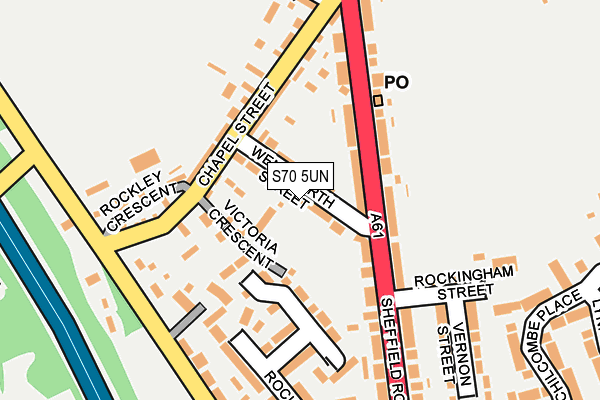 S70 5UN map - OS OpenMap – Local (Ordnance Survey)
