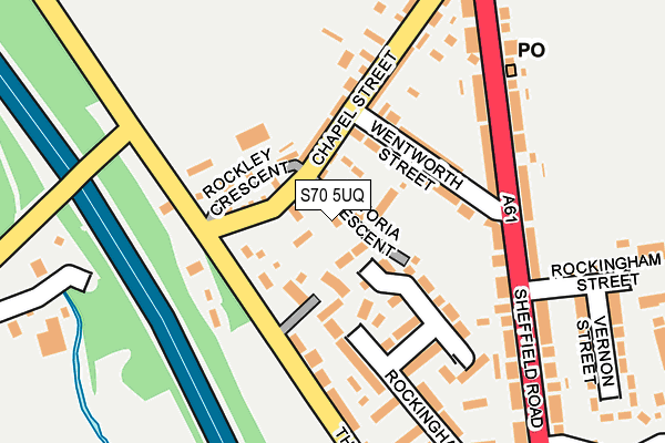 S70 5UQ map - OS OpenMap – Local (Ordnance Survey)