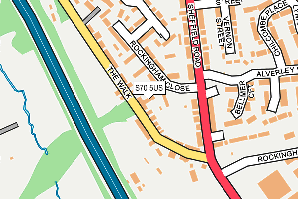 S70 5US map - OS OpenMap – Local (Ordnance Survey)