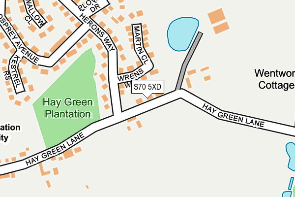 S70 5XD map - OS OpenMap – Local (Ordnance Survey)