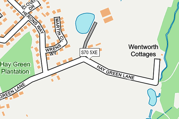 S70 5XE map - OS OpenMap – Local (Ordnance Survey)