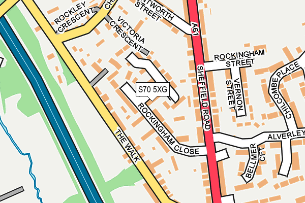 S70 5XG map - OS OpenMap – Local (Ordnance Survey)