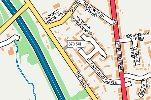 S70 5XH map - OS OpenMap – Local (Ordnance Survey)