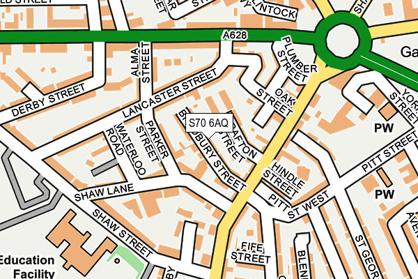 S70 6AQ map - OS OpenMap – Local (Ordnance Survey)